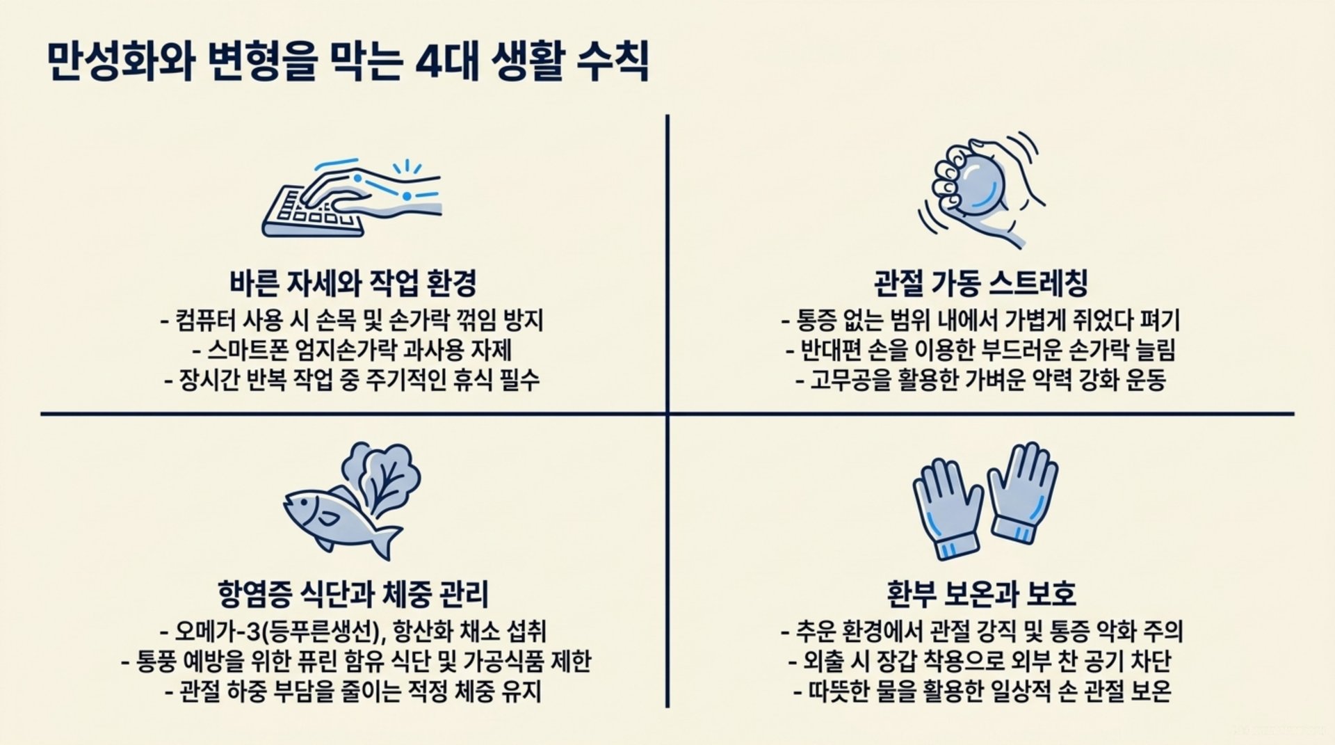 서대문구 한의원 만성화와 변형을 막는 4대 생활 수칙 안내 이미지