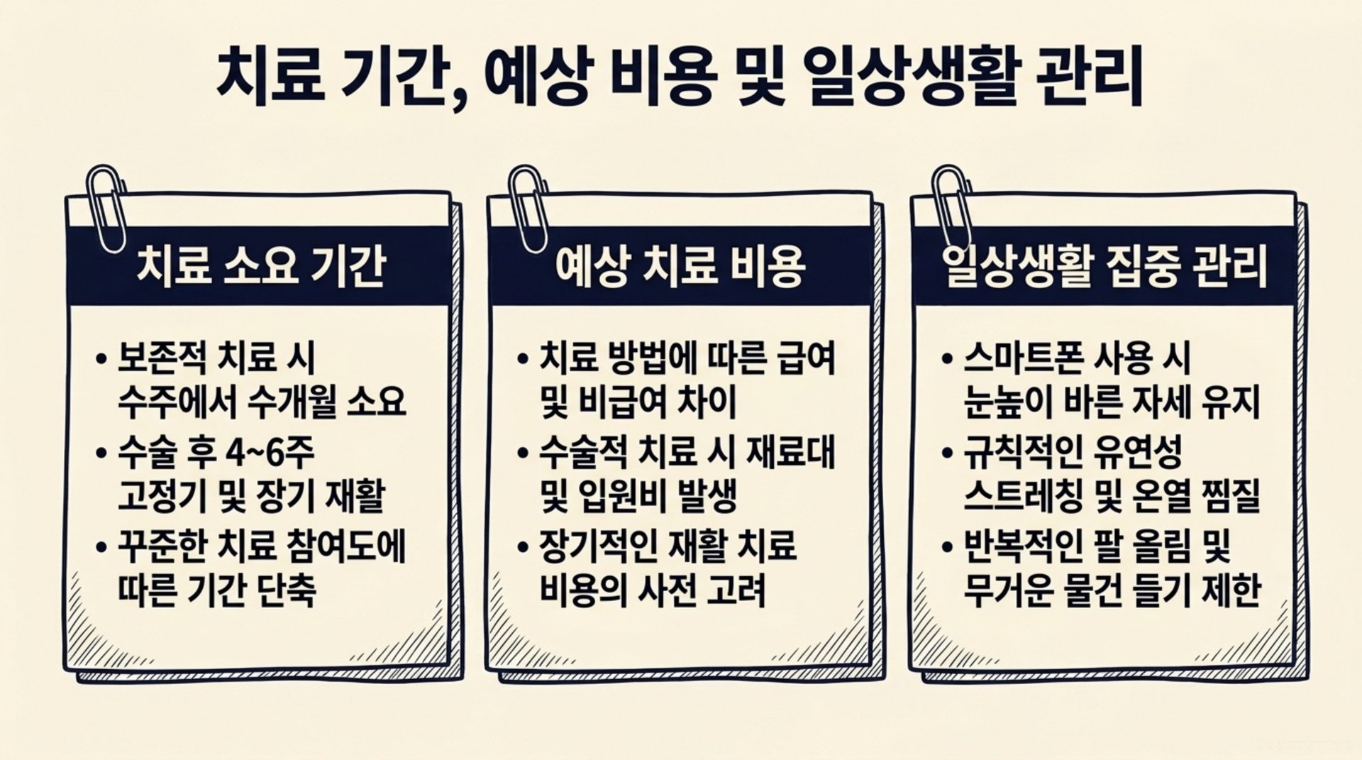 서대문구 한의원 치료 기간, 예상 비용 및 일상생활 관리 안내 이미지
