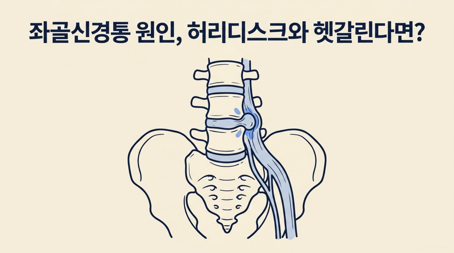 남가좌동 한의원 좌골신경통 원인, 허리디스크와 헷갈린다면? 안내 이미지