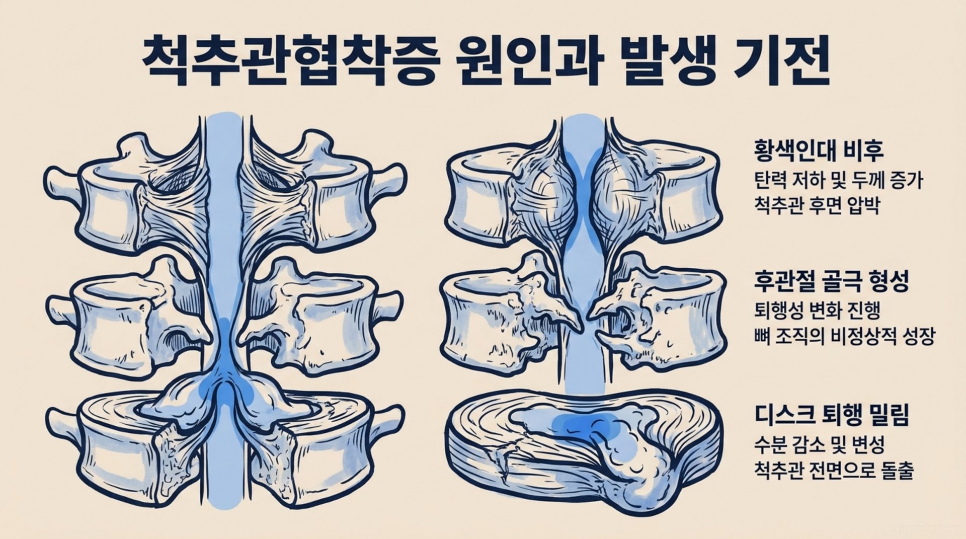 북가좌동 한의원 척추관협착증 원인과 발생 기전 안내 이미지