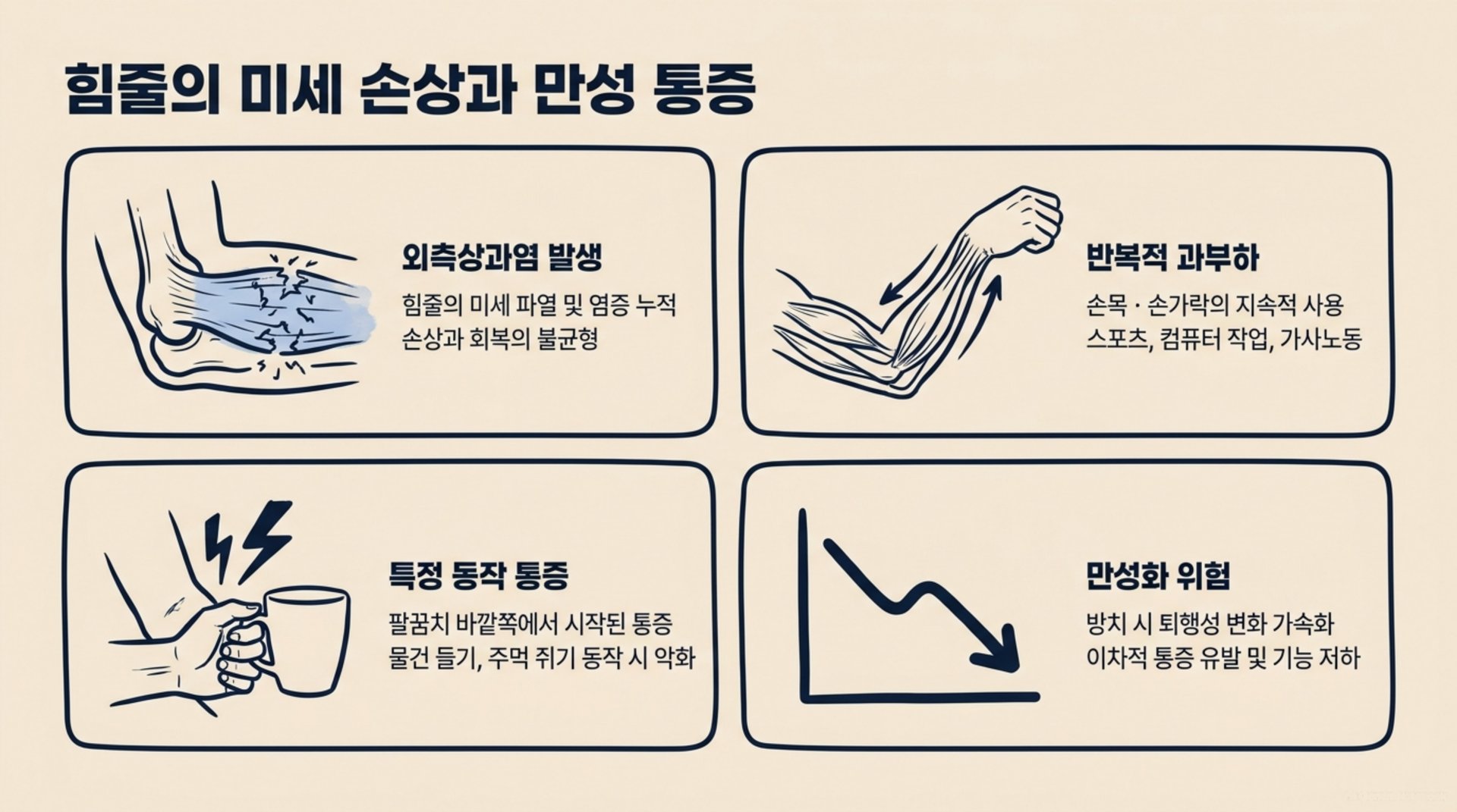북가좌동 한의원 힘줄의 미세 손상과 만성 통증 안내 이미지