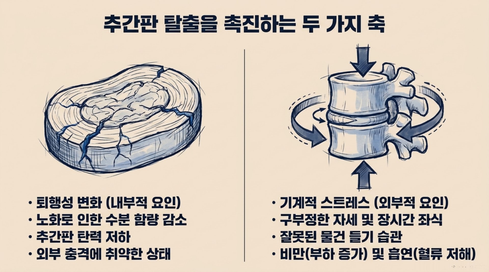 서대문구 한의원 추간판 탈출을 촉진하는 두 가지 축 안내 이미지