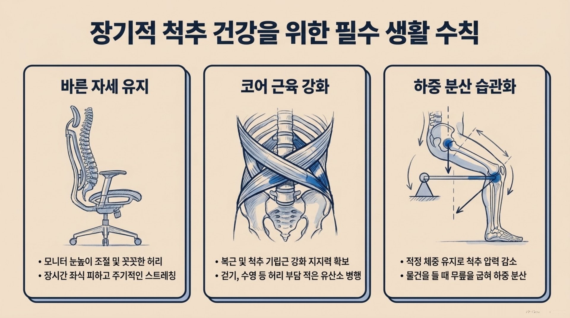 서대문구 한의원 장기적 척추 건강을 위한 필수 생활 수칙 안내 이미지