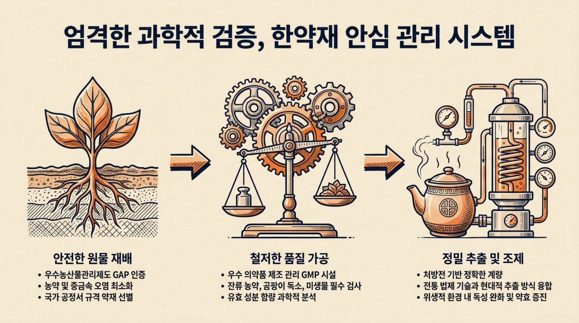 북가좌동 한의원 엄격한 과학적 검증, 한약재 안심 관리 시스템 안내 이미지