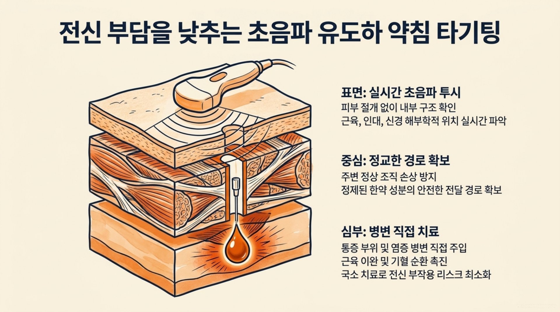 남가좌동 한의원 전신 부담을 낮추는 초음파 유도하 약침 타기팅 안내 이미지