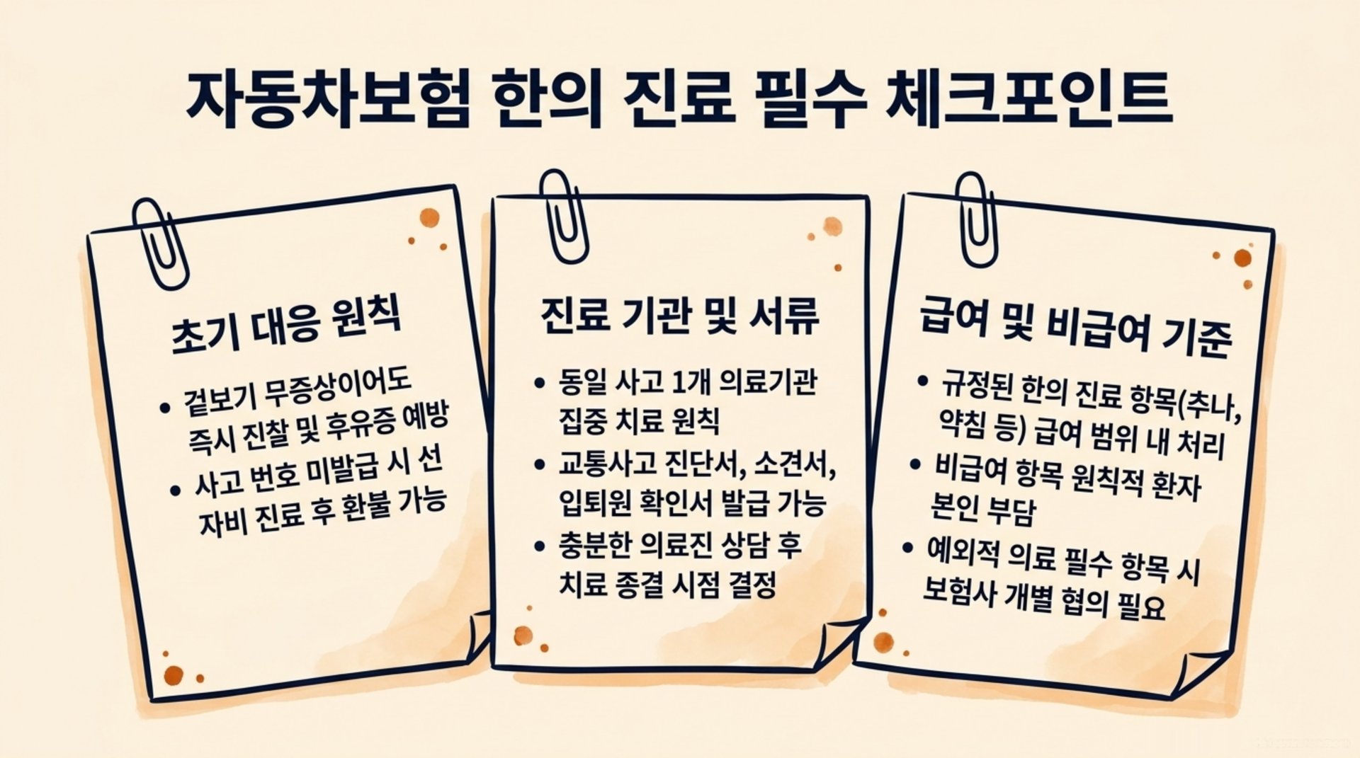 서대문구 한의원 자동차보험 한의 진료 필수 체크포인트 안내 이미지