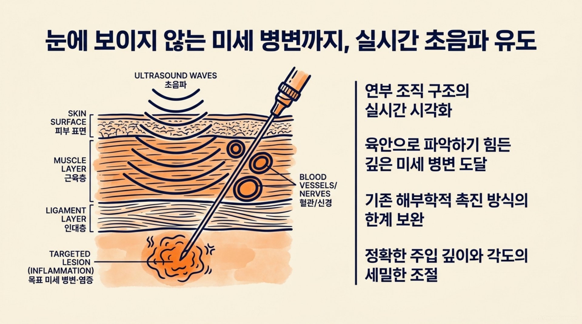 북가좌동 한의원 눈에 보이지 않는 미세 병변까지, 실시간 초음파 유도 안내 이미지